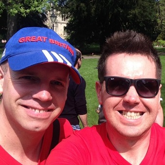 Taking part in a Crohn's and Colitis UK walk in June 2014