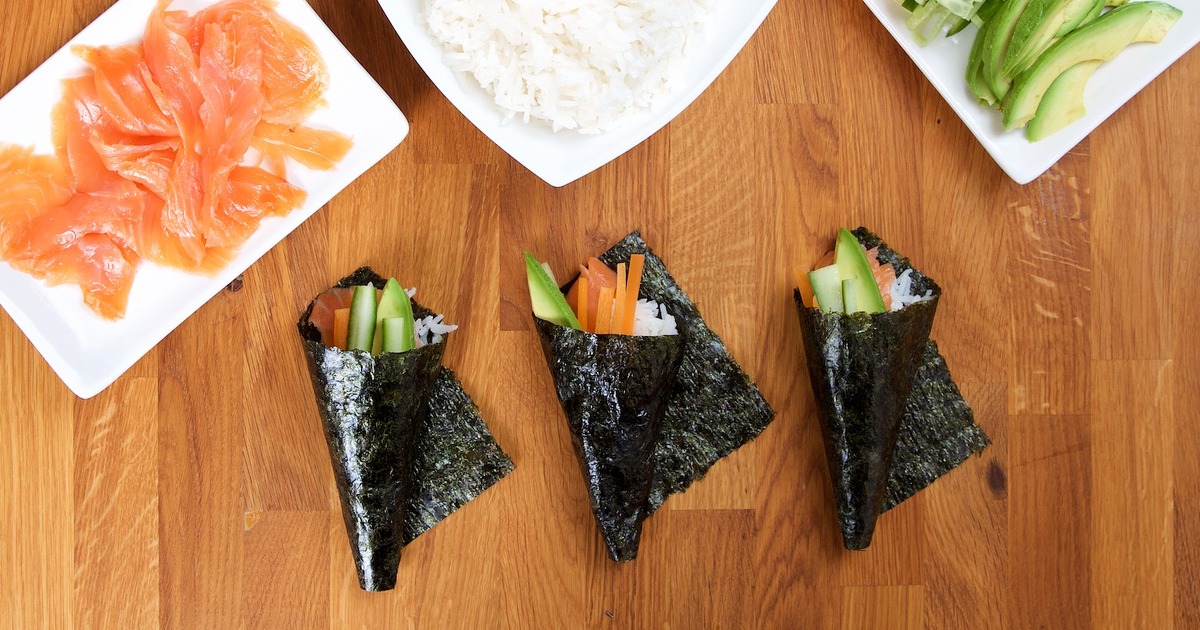 Easy sushi handrolls IBD Relief